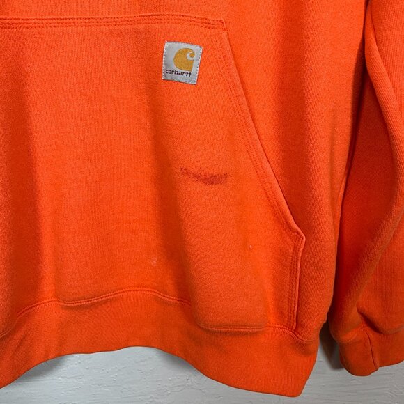 Carhartt Men M Orange Loose Fit Midweight Logo Sleeve Graphic Sweatshirt Work - Picture 4 of 9